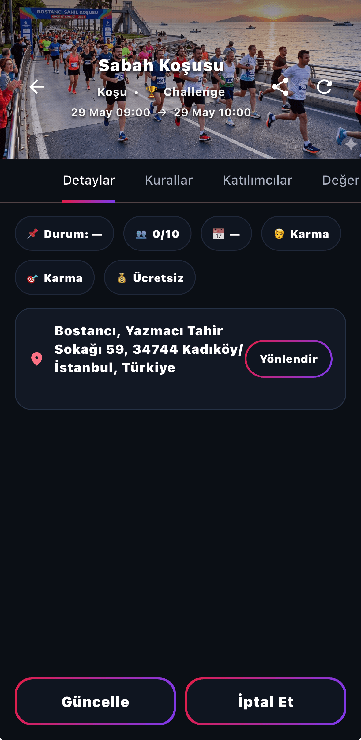 GoFor app — discover sports events near you